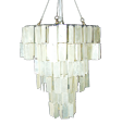 natural white capiz chandelier